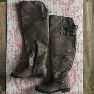Wide calf riding boots